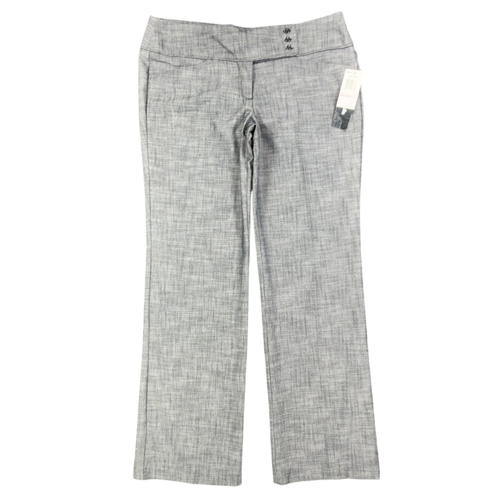 my michelle Y2K Dress Pants Juniors 13 Gray Cotton Blend Wide Leg NWT